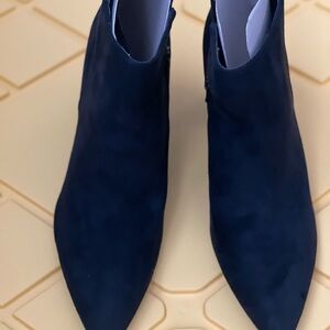 Nine West Midnight Black Suede Ankle Booties